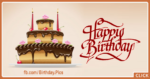 Three Layers Chocolate Cake Happy Birthday Card