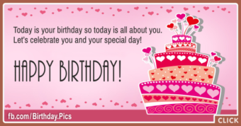 Today Is Your Birthday Pinky Happy Birthday Card