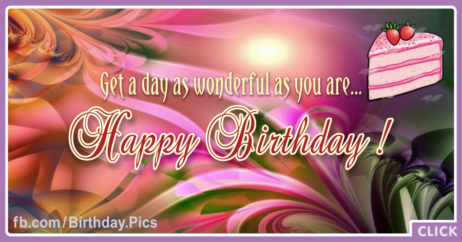 Vivid Color Cake Slice Happy Birthday Card for celebrating
