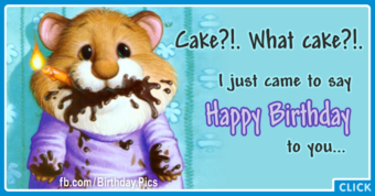 What Cake Funny Happy Birthday Card