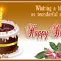 Wishing Blessed Day Happy Birthday Card