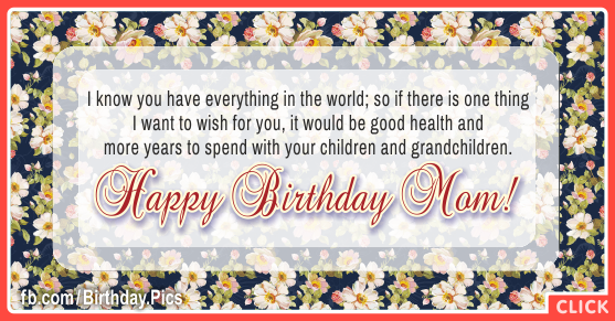 With Grandchildren Happy Birthday Mom Card for celebrating
