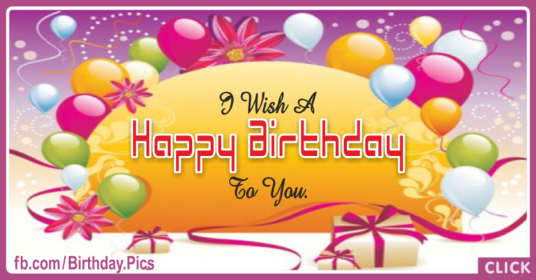 Yellow Happy Birthday Card With Simple Design For You