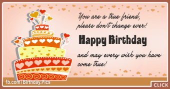 You True Friend Happy Birthday Card