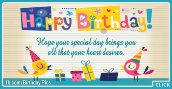 Your Heart Desire Happy Birthday Card