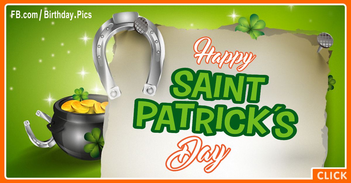 Happy Saint Patrick's Day Card with Gifting Diamond Tips for celebrating