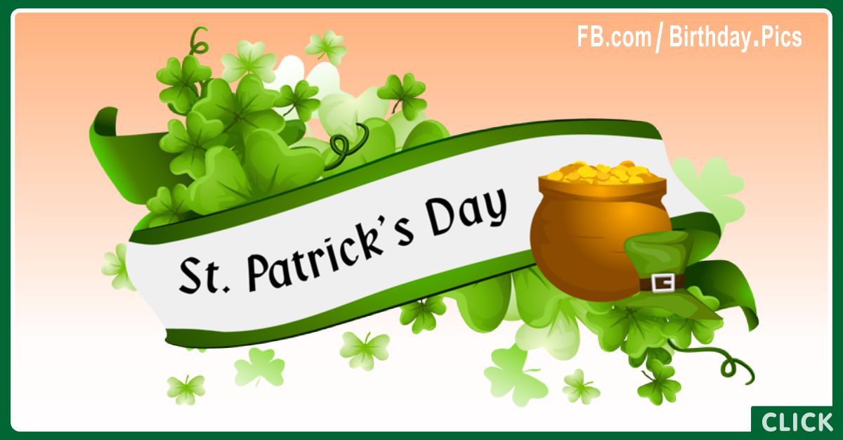 Happy Saint Patrick's Day Banner with Gifting Diamond Tips for celebrating