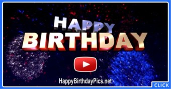 Happy Birthday Fireworks Show Video