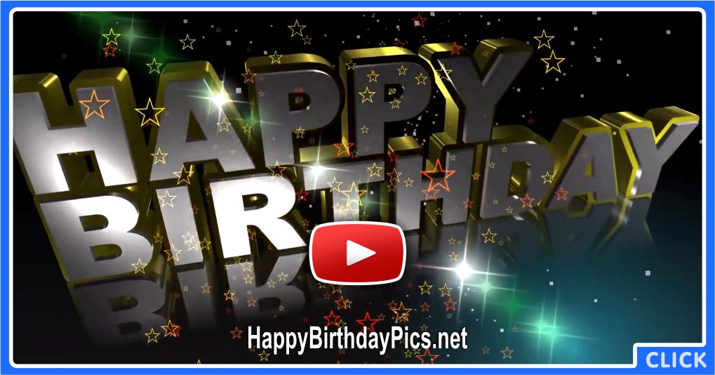 3D Happy Birthday Gold Animation For You
