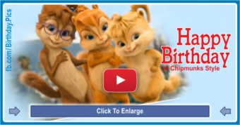 Chipmunks Happy Birthday Song