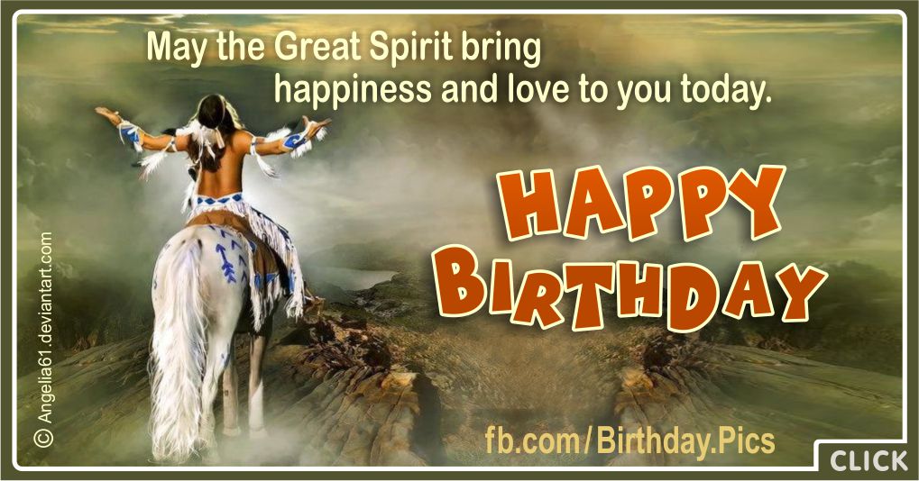May Great Spirit Bring Happiness - Native American Greeting