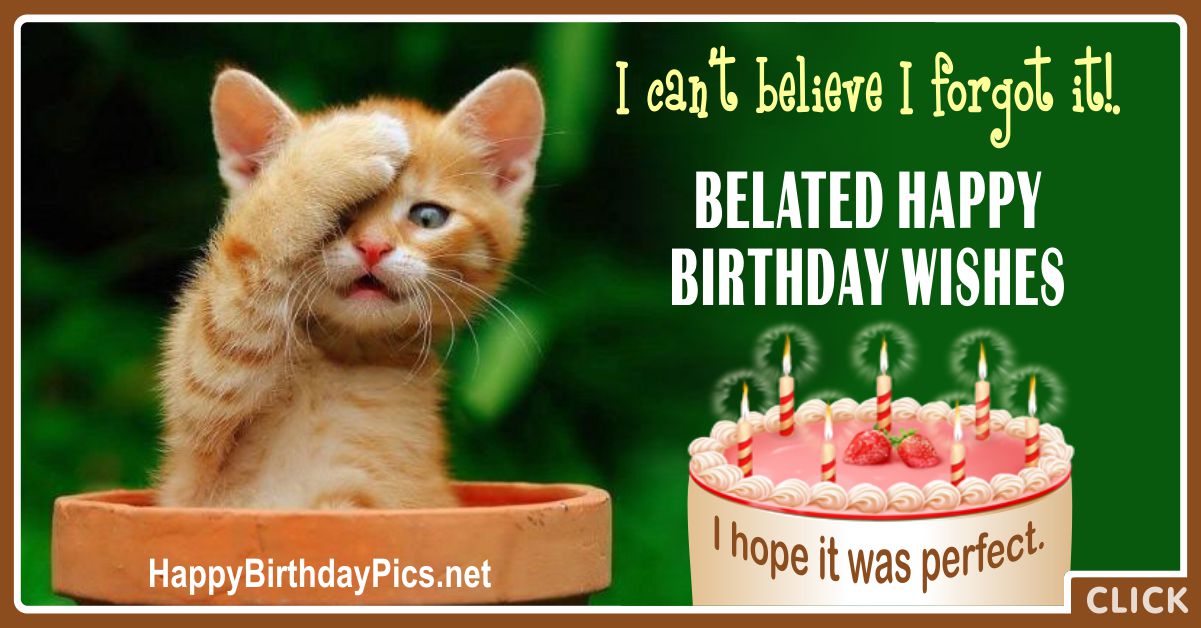 Belated Birthday Wishes With Kitty Equivalents