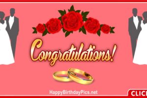 Engagement – Wedding Congratulations Card