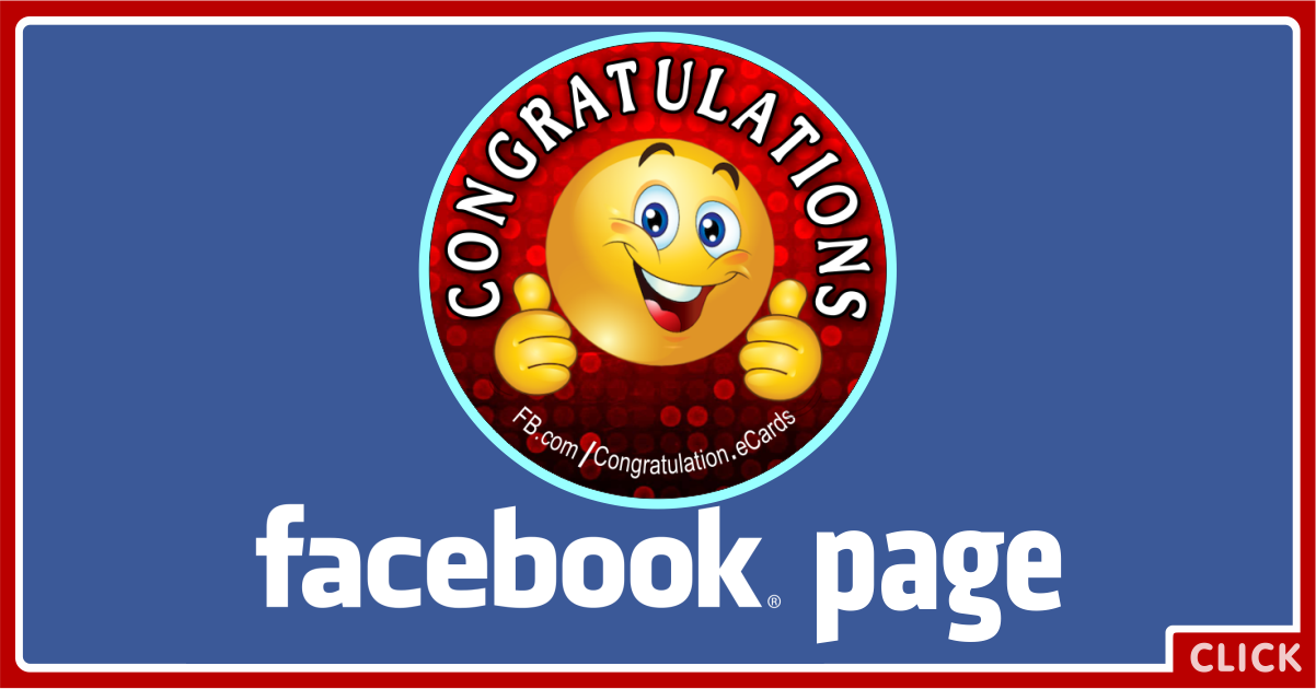 Congratulations Facebook Page Card