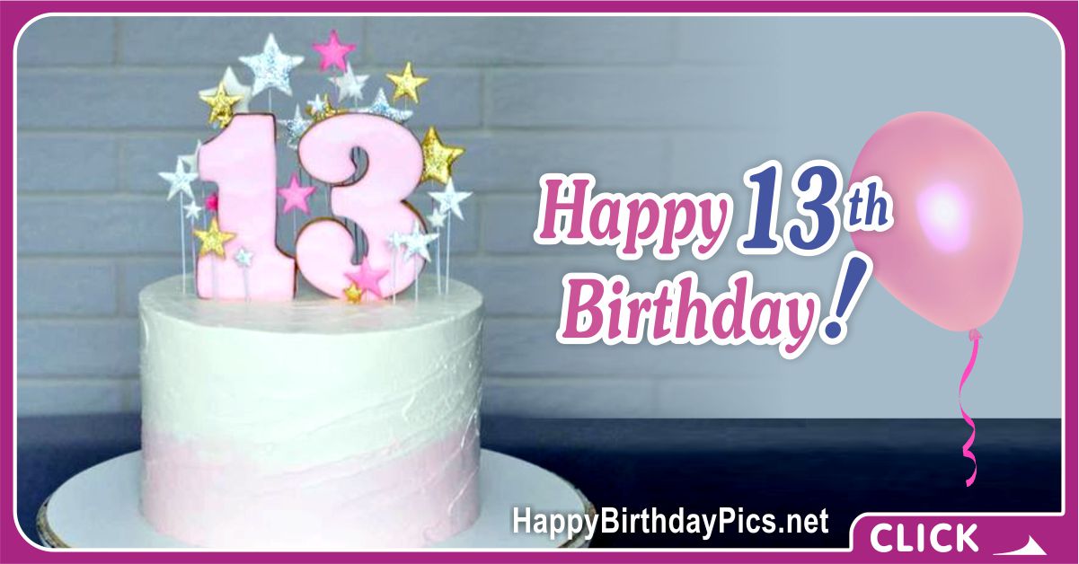Teenage Birthday Party 13th-Birthday Card Equivalents