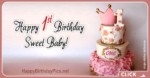 Sweet Baby First Birthday Card