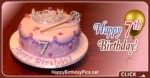 Diamond Princess Seventh Birthday Card