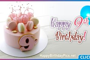 Macaron Lover 9th Birthday Card