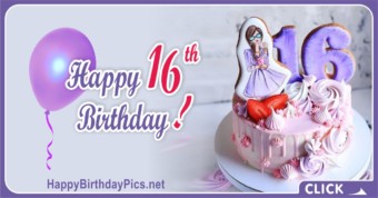 16th Birthday Pink Cake