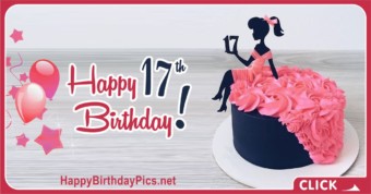 17th Birthday Black Cake