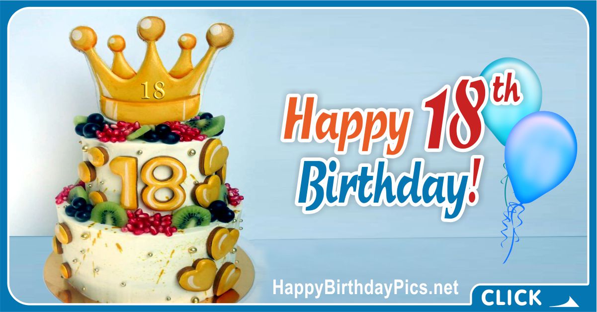 18th Birthday Video with Golden Crown Card Equivalents
