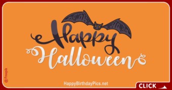 Happy Halloween Bat Design