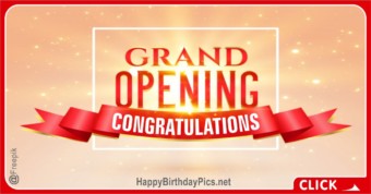 Grand Opening Congratulations Message