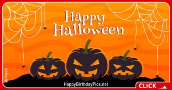 Happy Halloween Jack-o-Lantern Pumpkins