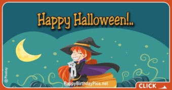Happy Halloween with Halloween Witch