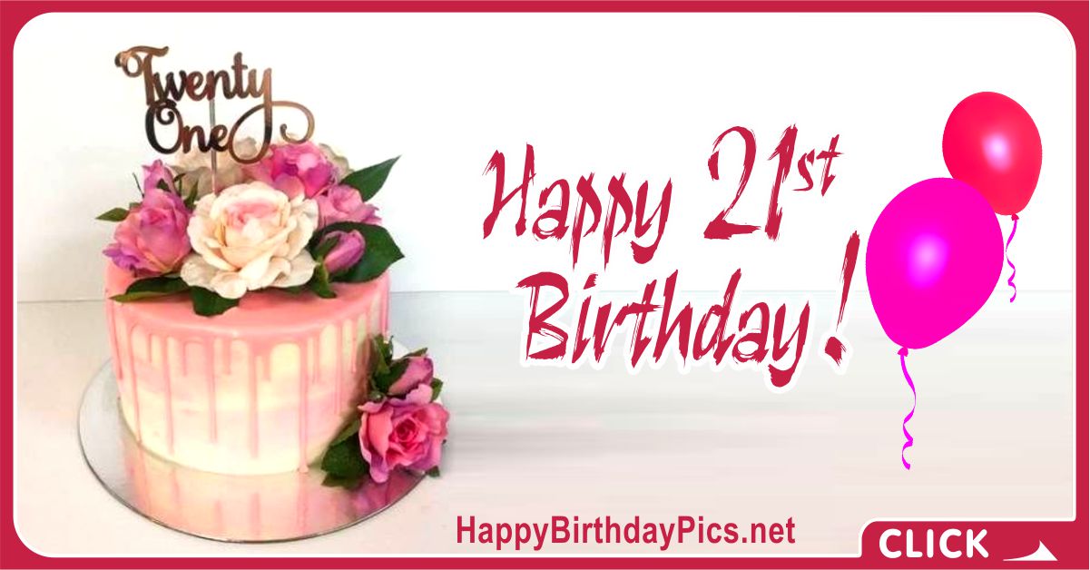Happy 21st Birthday Roses Card Equivalents