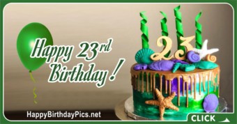 Happy 23rd Birthday with Aquarium Theme