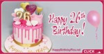 Happy 26th Birthday with Pink Theme