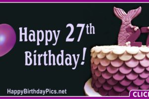 Happy 27th Birthday Fish Cake
