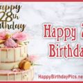 Happy 28th Birthday Pink Flowers