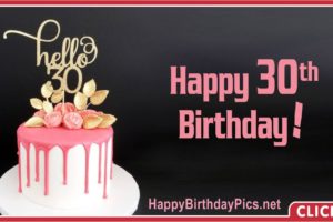 Hello 30 – Happy 30th Birthday