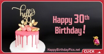 Hello 30 - Happy 30th Birthday