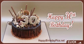 Happy 30th Birthday Chocolate Cake