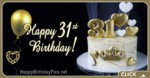 Happy 31st Birthday with Golden Accessories