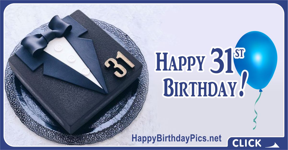 Happy 31st Birthday for Men Card Equivalents