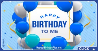 This is My Birthday with Blue Theme
