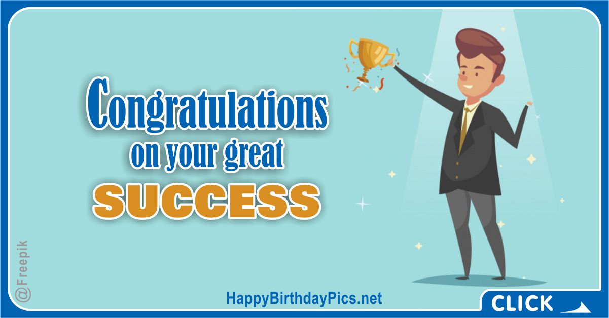 Great Success Congratulations Card Equivalents