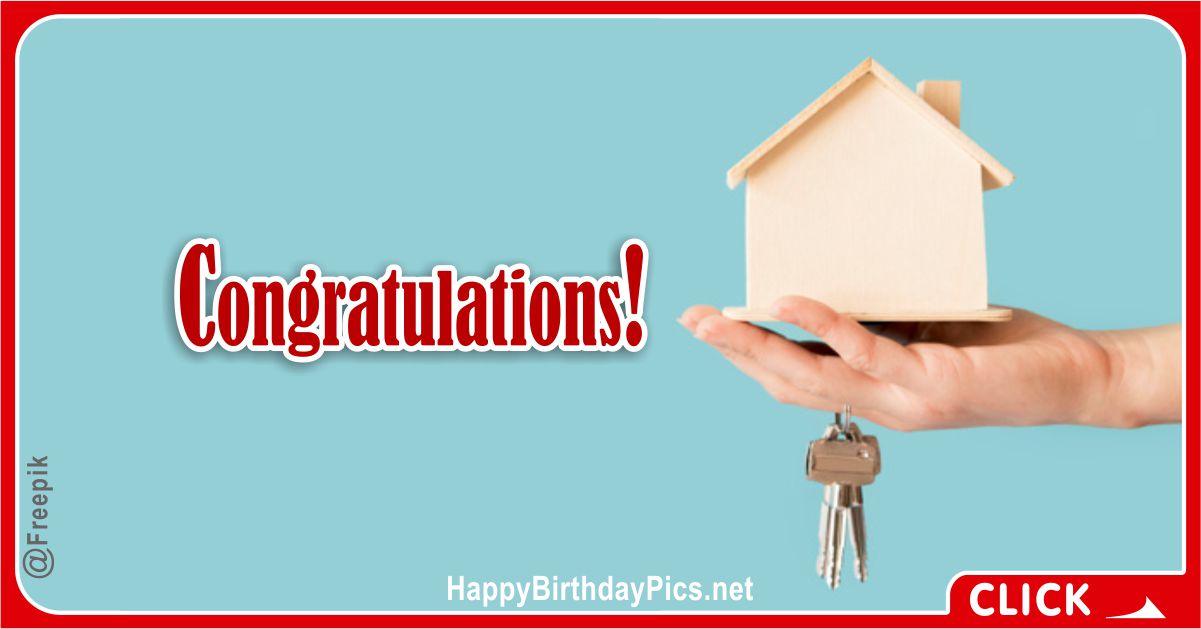 Owning A New House Congratulations Card Equivalents
