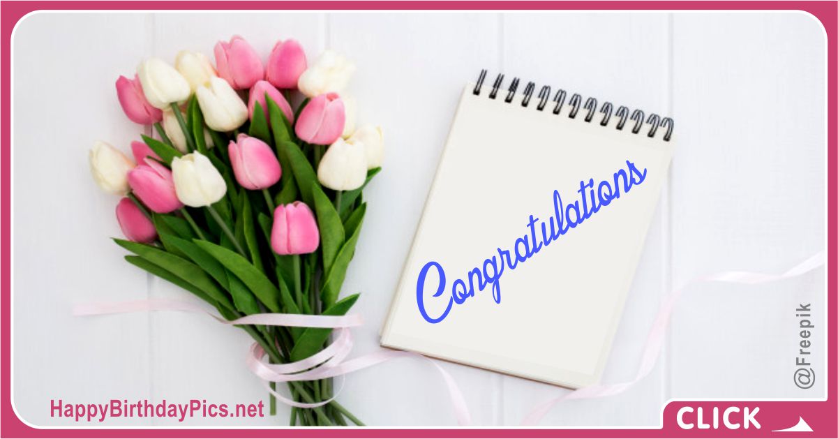 Congratulations Bouquet for You Card Equivalents