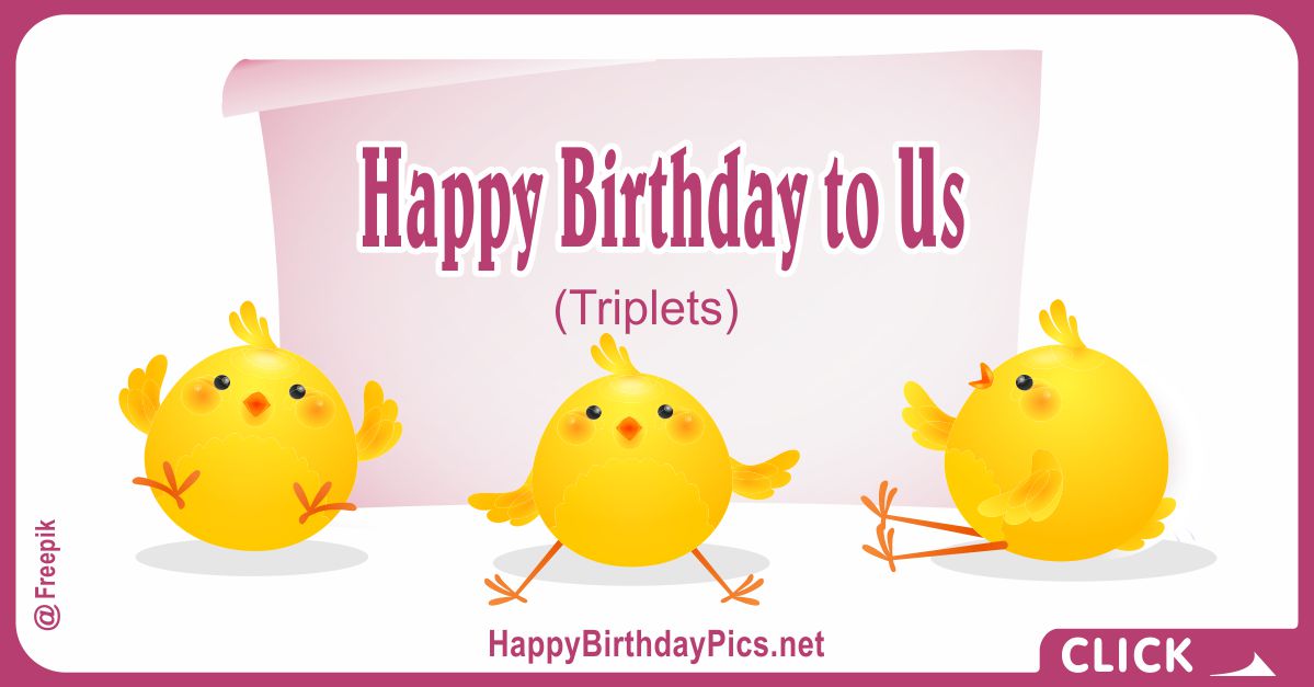 happy birthday to my triplets Card Equivalents