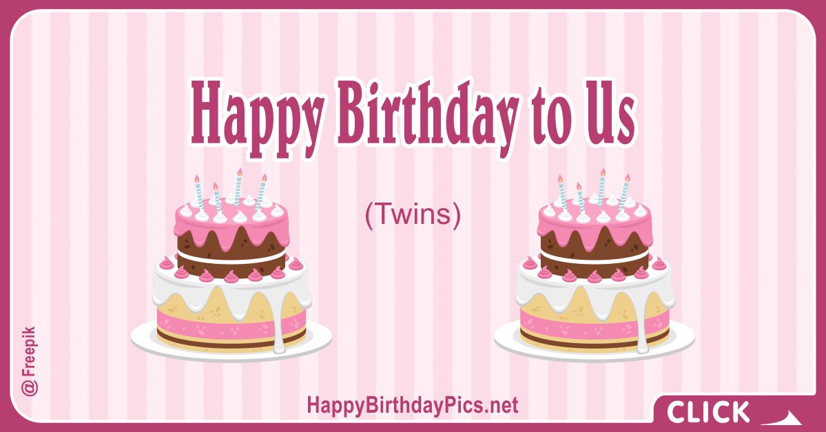 Happy Birthday to Us (Twin Cakes) Card Equivalents