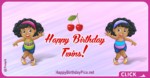 Happy Birthday Cute Twin Girls