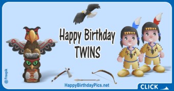 Happy Birthday Native American Twin Boys