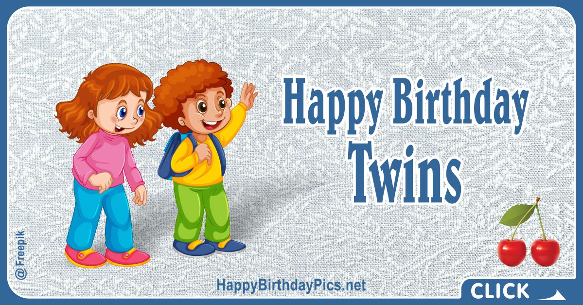 Happy Birthday Dear Twins Card Equivalents