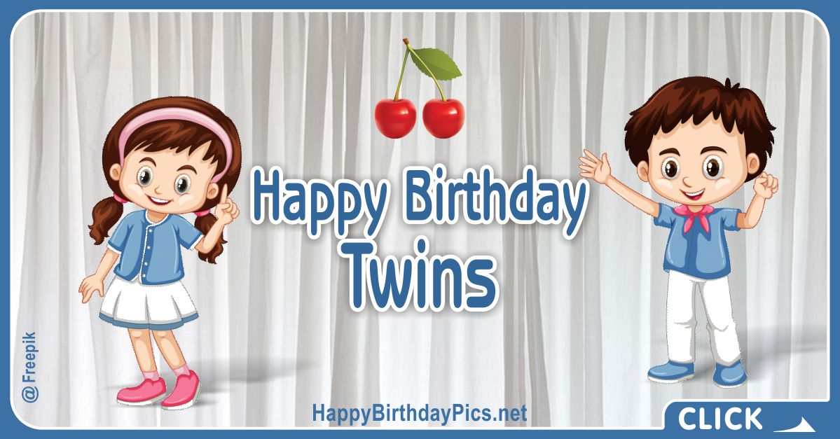 Happy Birthday Twin Siblings Card Equivalents