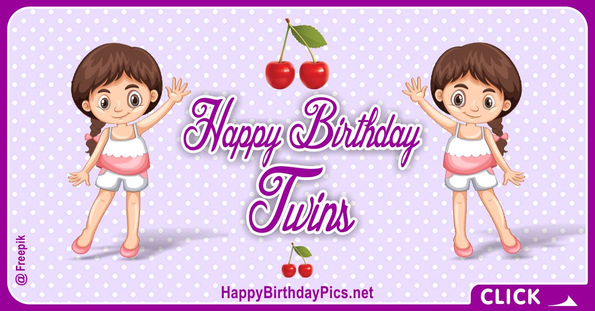 Happy Birthday Twin Sisters Card Equivalents